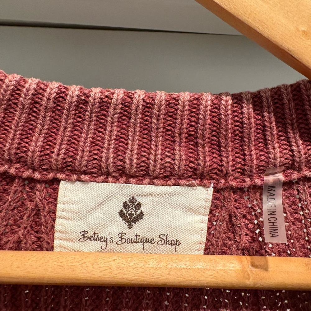 Maroon Button-Up Sweater - image 2